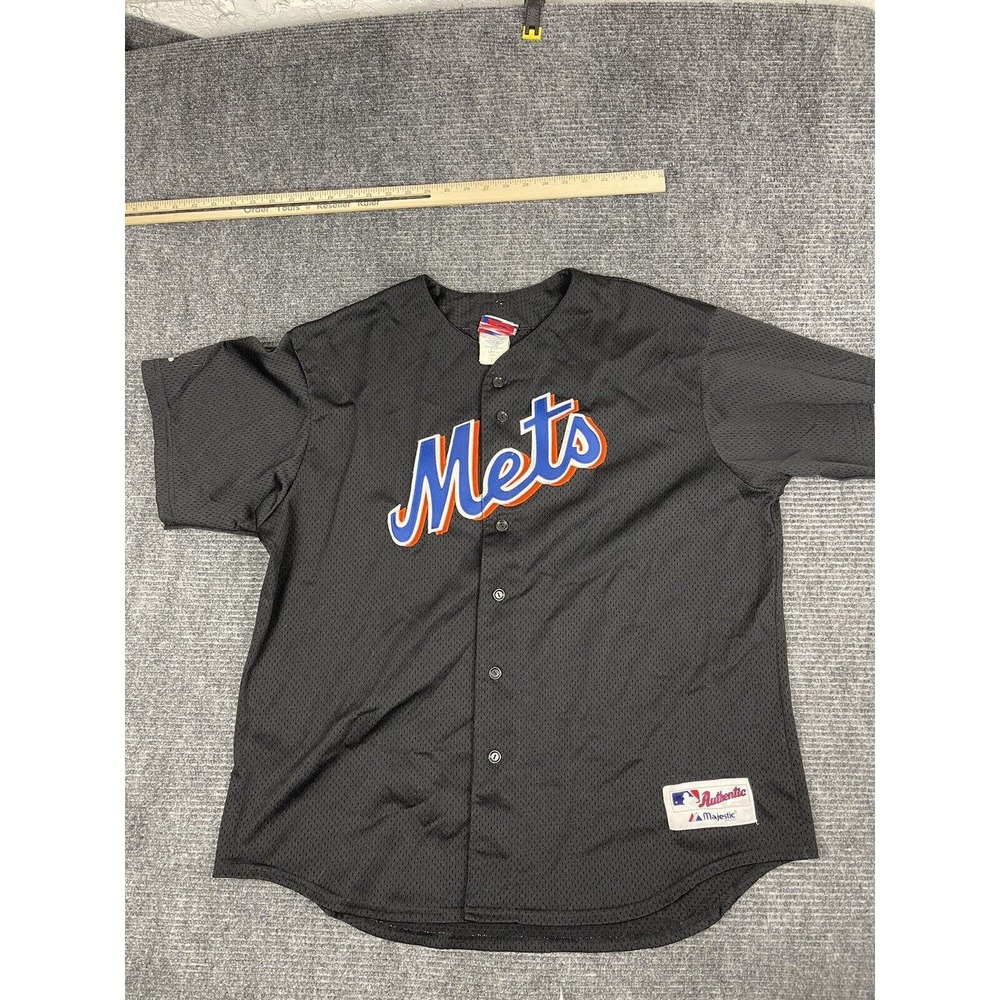 New York Mets Jersey Mens Extra Large Black Authentic Collection MLB Mesh BP USA